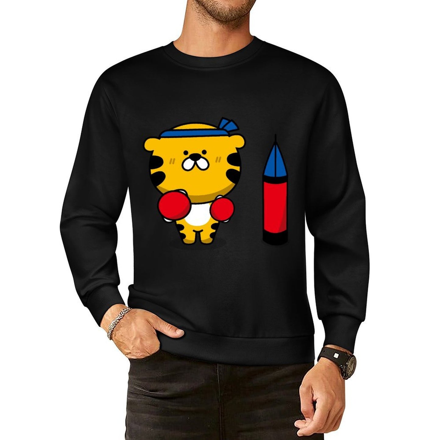 Front Patterned Long Sleeve TopReliable Everyday