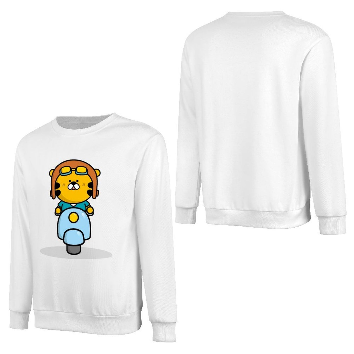 Front Patterned Long Sleeve TopDouble-Stitched Reliable