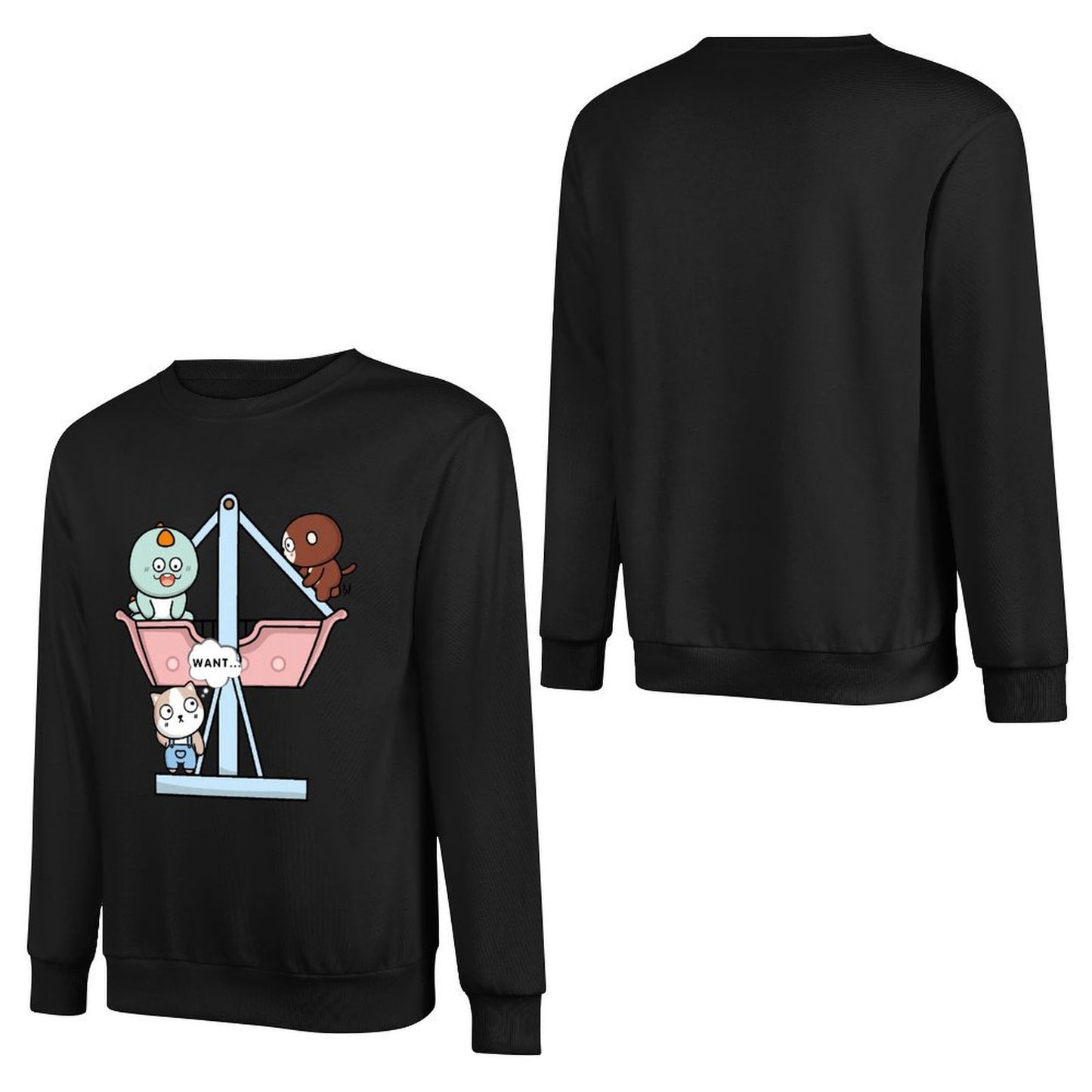 Front Patterned Long Sleeve TopColorfast Strong