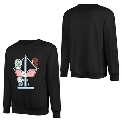 Front Patterned Long Sleeve TopColorfast Strong