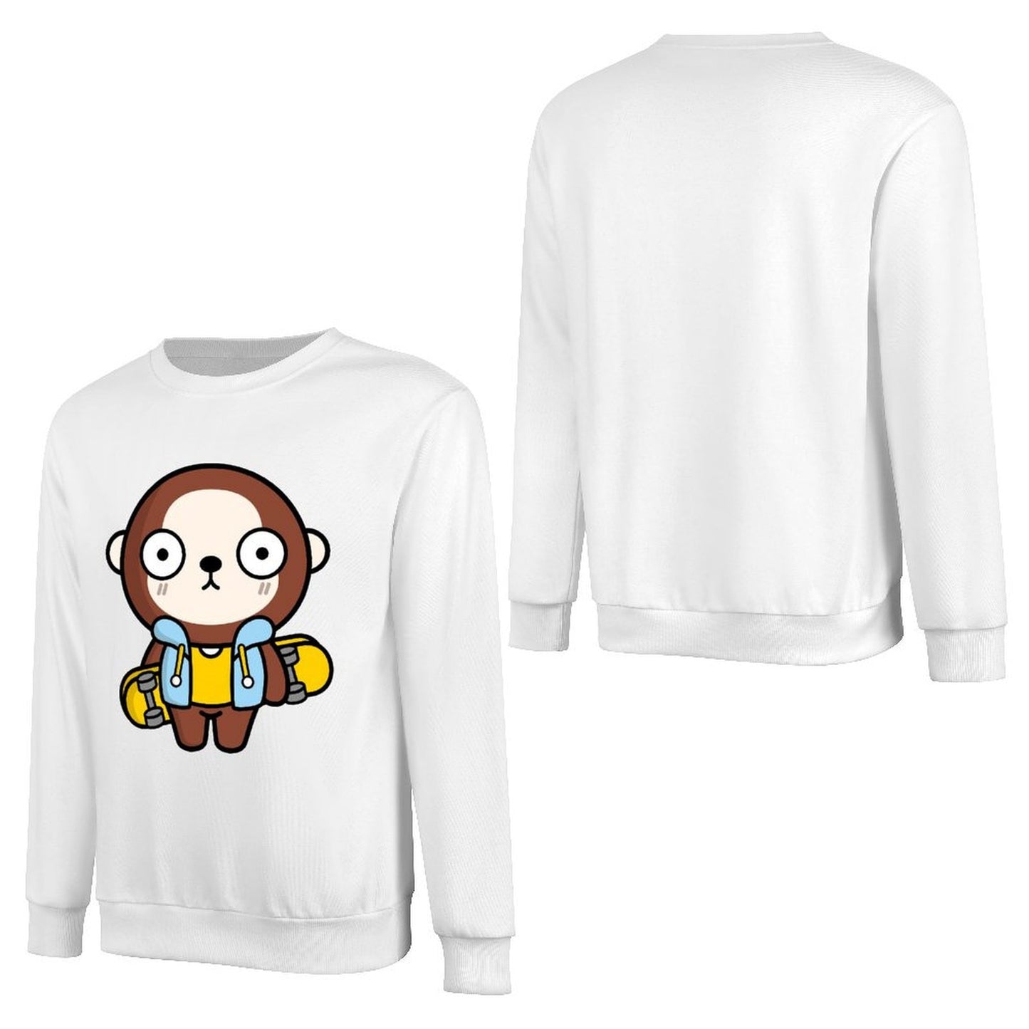 Front Patterned Long Sleeve TopBold Fade-Proof