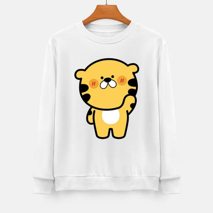 Front Patterned Long Sleeve TopSolid Minimalist