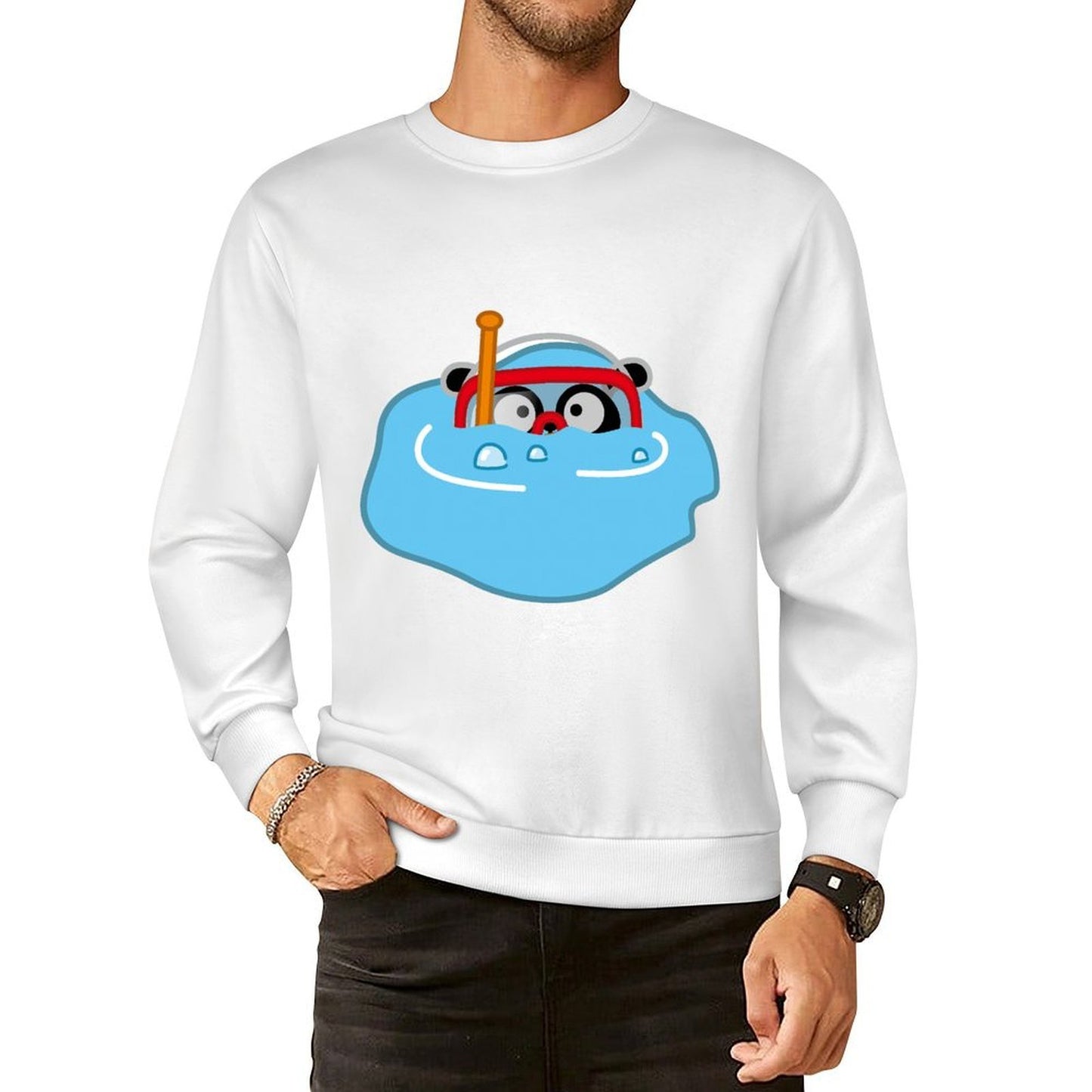 Front Patterned Long Sleeve TopRegular Moisture-Wicking