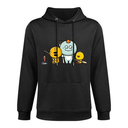 Minimalist Relaxed Fit Front Graphic Hoodies