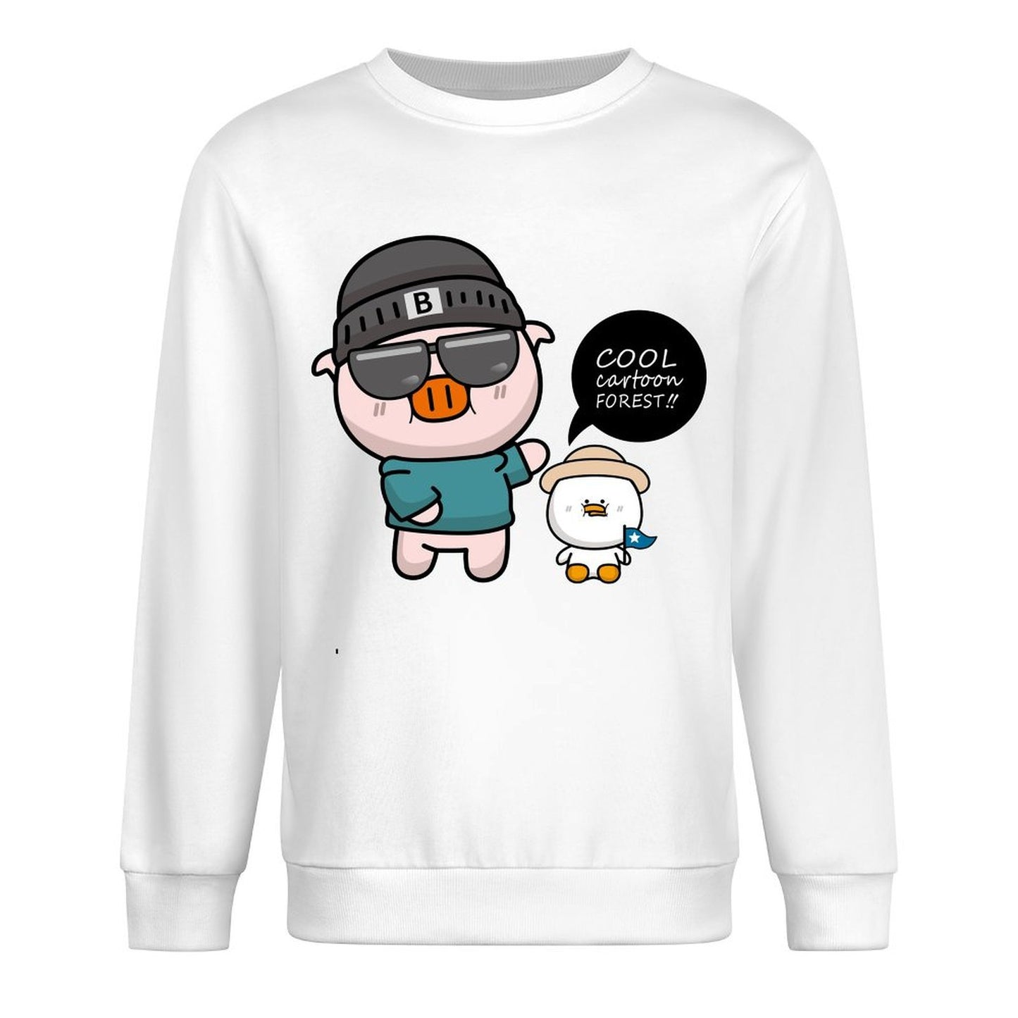 Front Patterned Long Sleeve TopBasic Vintage