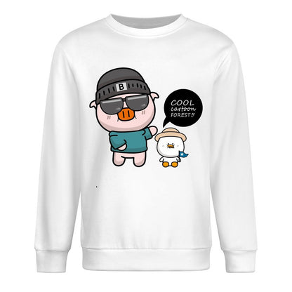 Front Patterned Long Sleeve TopBasic Vintage