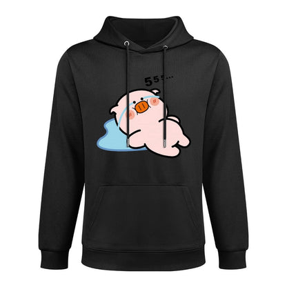 Crisp Print Minimalist Front Graphic Hoodies