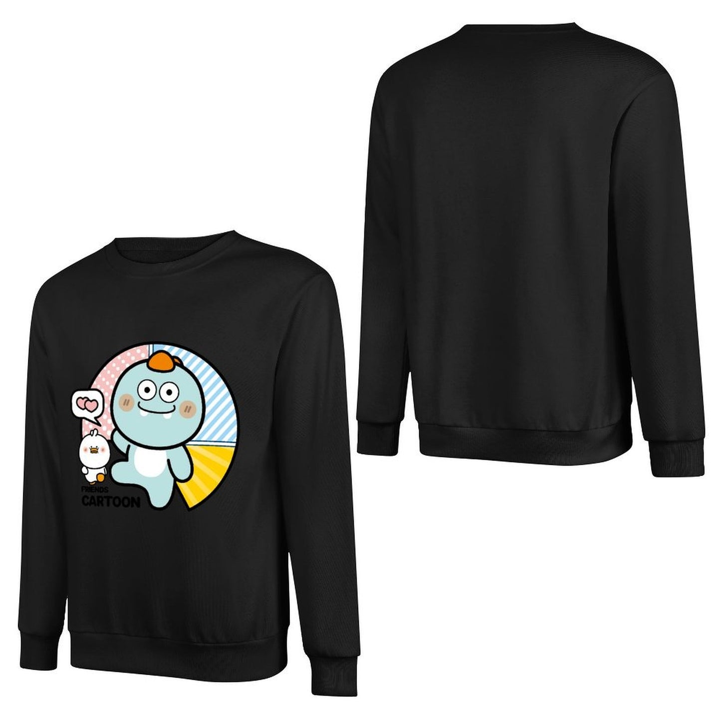 Front Patterned Long Sleeve TopPromotional Fade-Proof