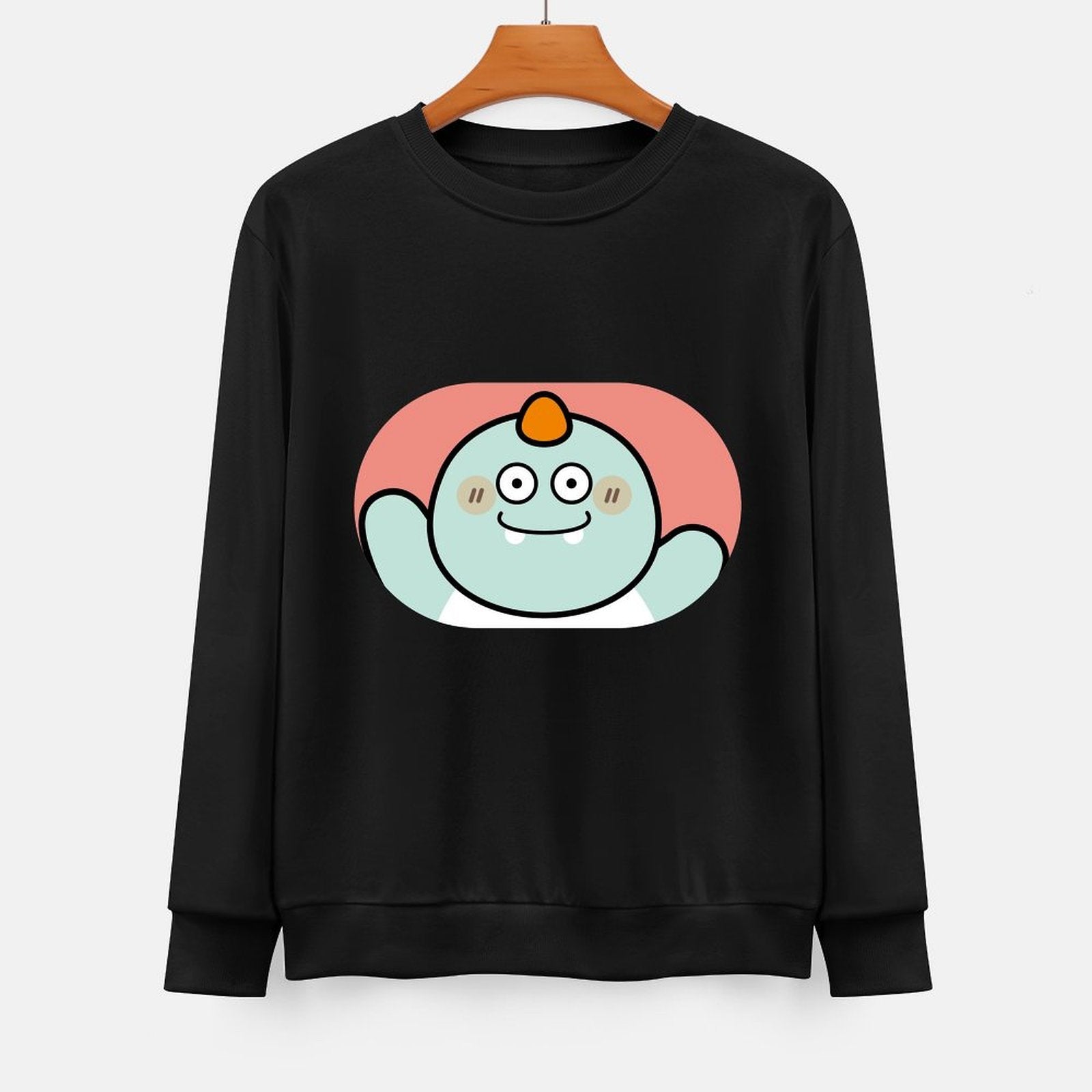  Front Patterned Long Sleeve TopDouble-Stitched Eco / Sustainable