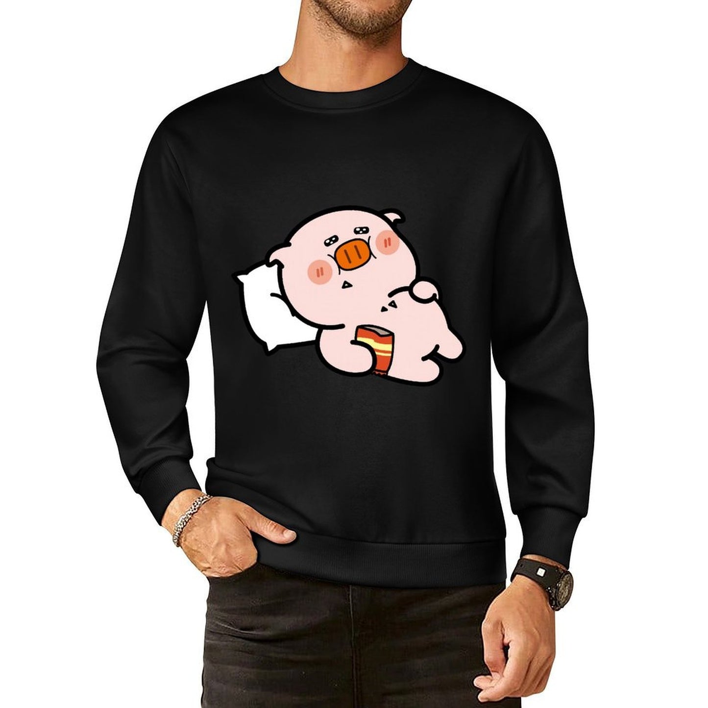 Front Patterned Long Sleeve TopWrinkle-Free SmoothWear