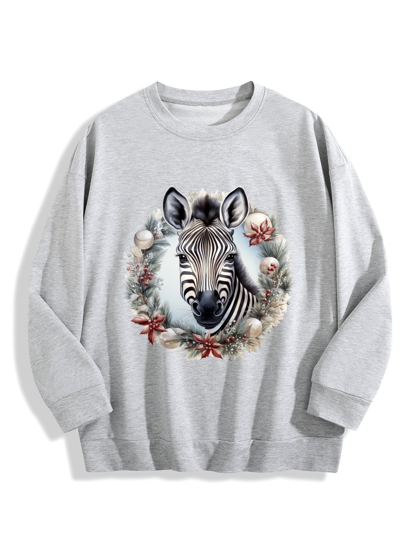 Customizable Christmas-themed long-sleeved Christmas Zebra