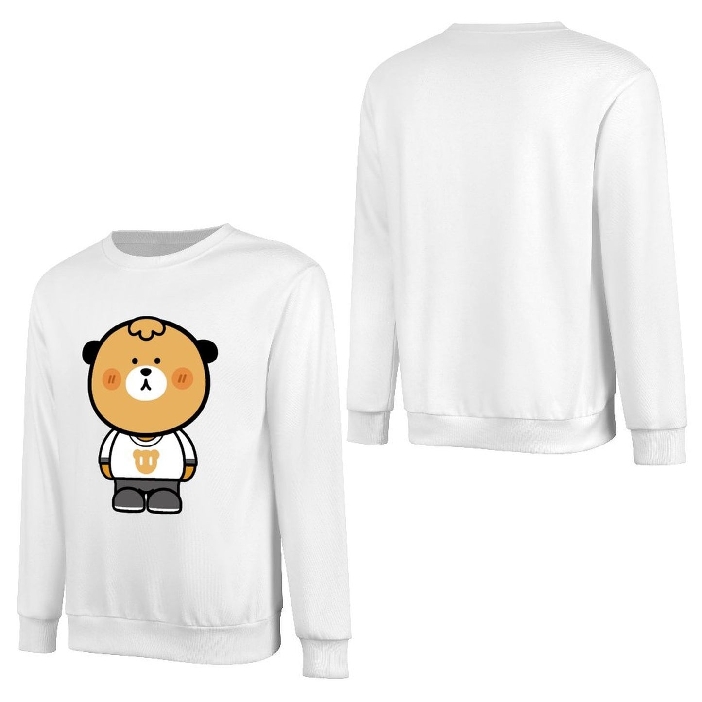 Front Patterned Long Sleeve TopSoftTouch LooseFit