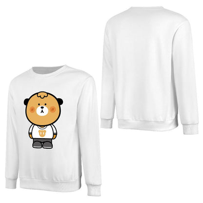 Front Patterned Long Sleeve TopSoftTouch LooseFit