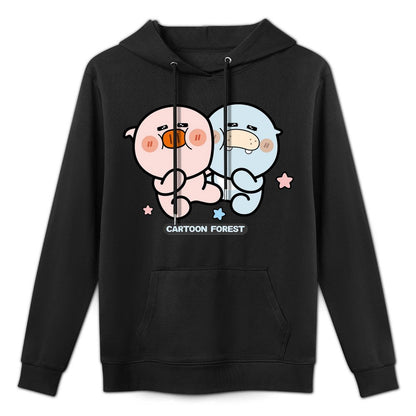 Original Solid Front Graphic Hoodies