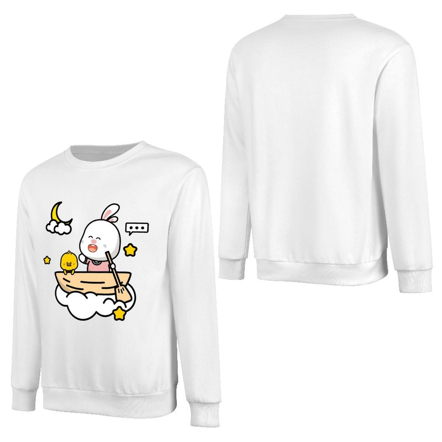 Front Patterned Long Sleeve TopSoft Batch-Printed