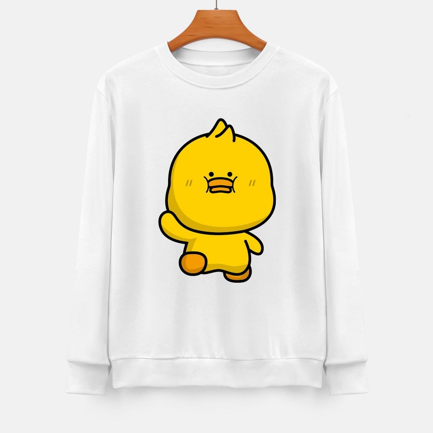 Front Patterned Long Sleeve TopStreet Double-Stitched