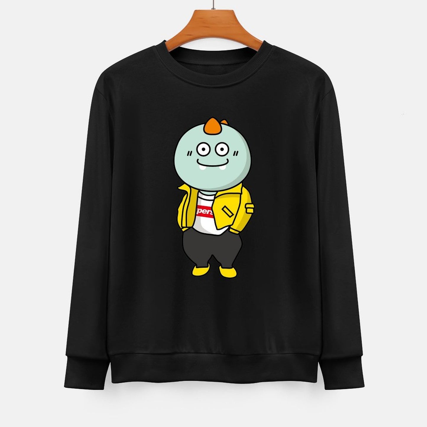 Front Patterned Long Sleeve TopRetro Premium Finish