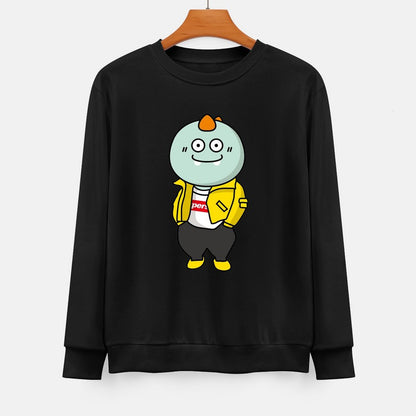 Front Patterned Long Sleeve TopRetro Premium Finish