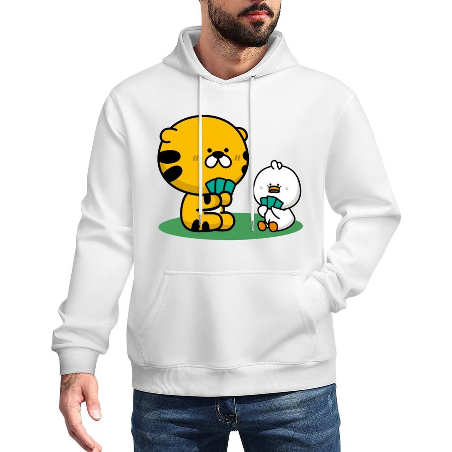 Relaxed Fit Clean Edges Front Graphic Hoodies