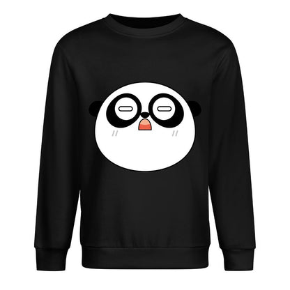 Front Patterned Long Sleeve TopSharp Crewneck