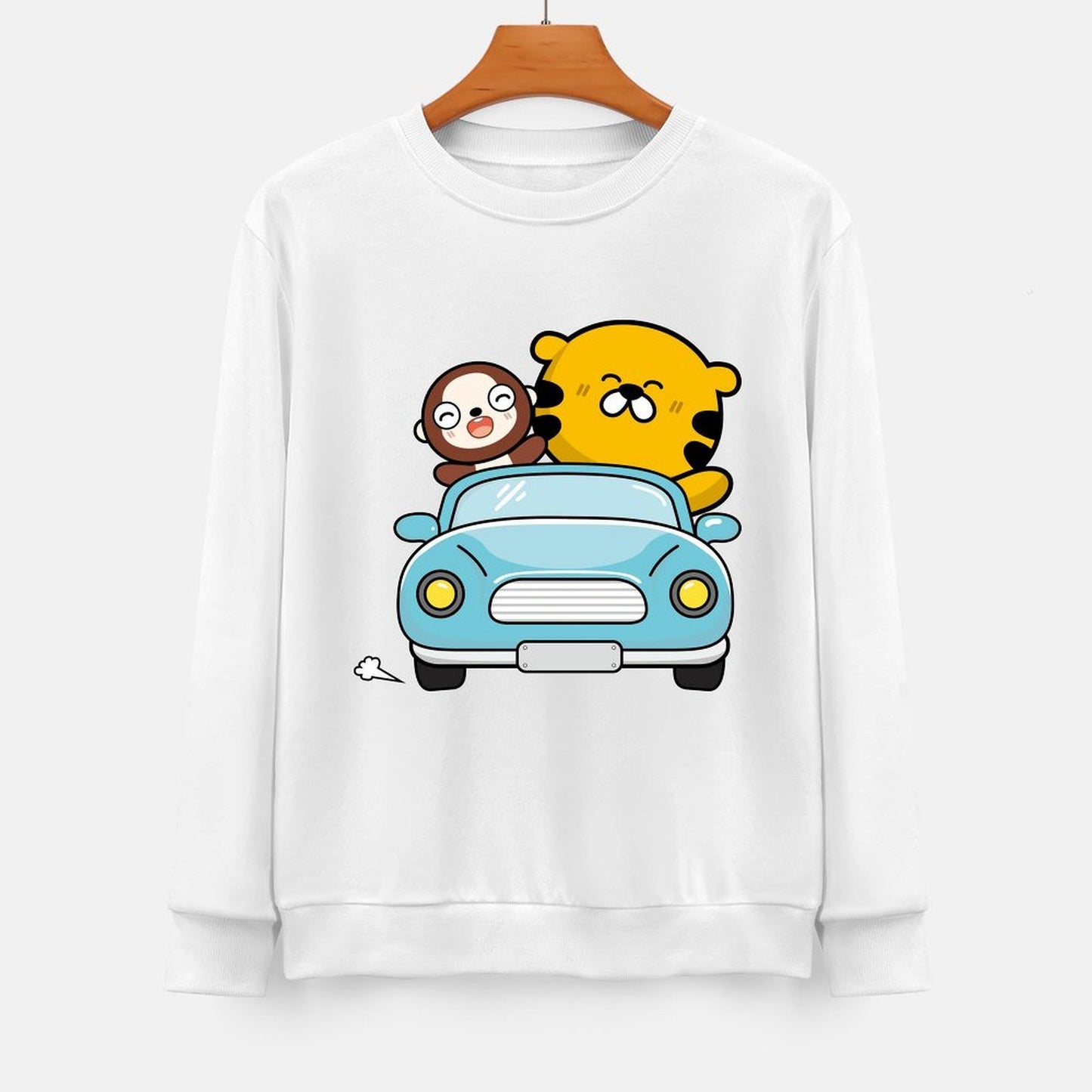 Front Patterned Long Sleeve TopPocket Tee Solid