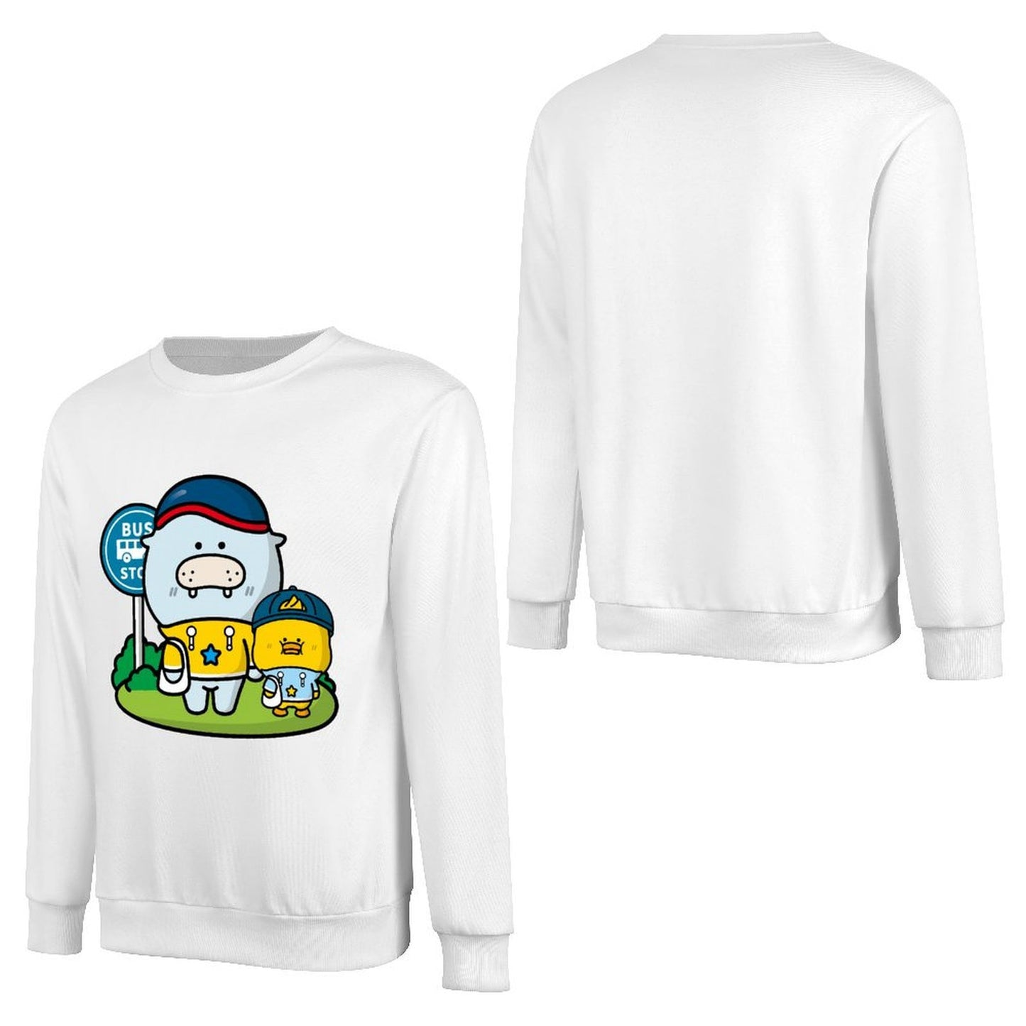 Front Patterned Long Sleeve TopRelaxed Timeless