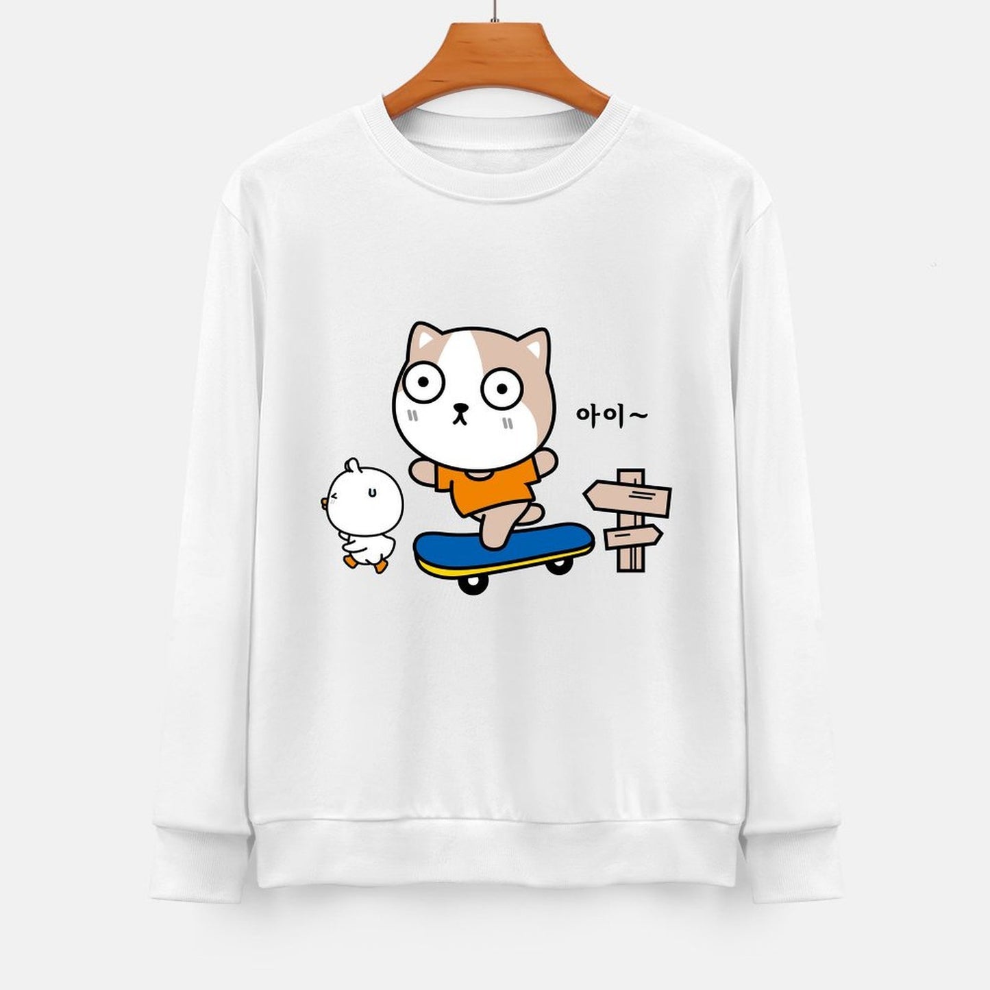 Front Patterned Long Sleeve TopTear-Resistant ClassicSeries