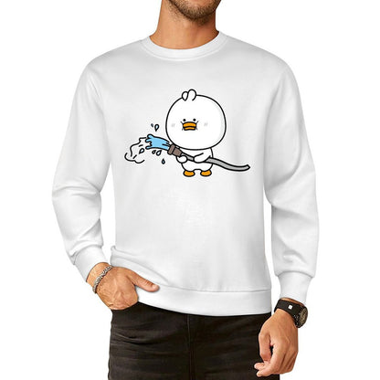 Front Patterned Long Sleeve TopModernFit Crewneck