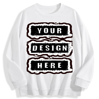 240g Crew Neck Sweatshirt - White