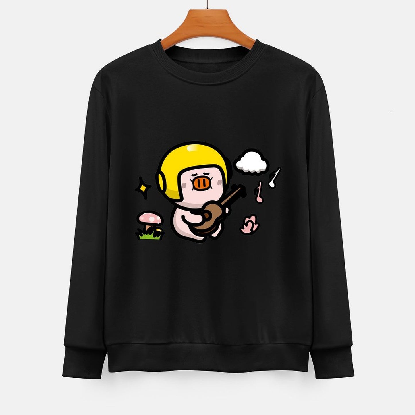  Front Patterned Long Sleeve TopAllSeason LooseFit