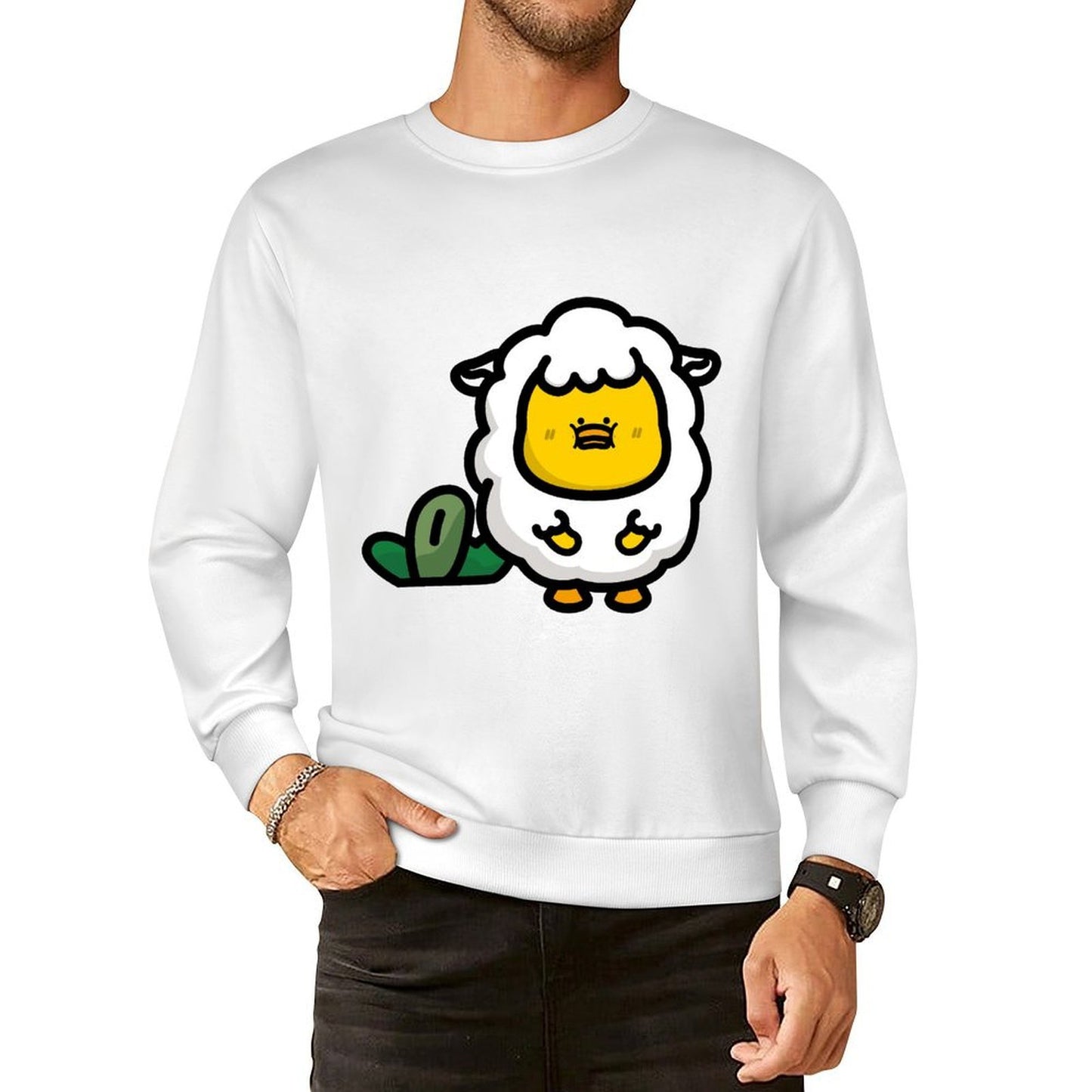 Front Patterned Long Sleeve TopComfortLine Vintage