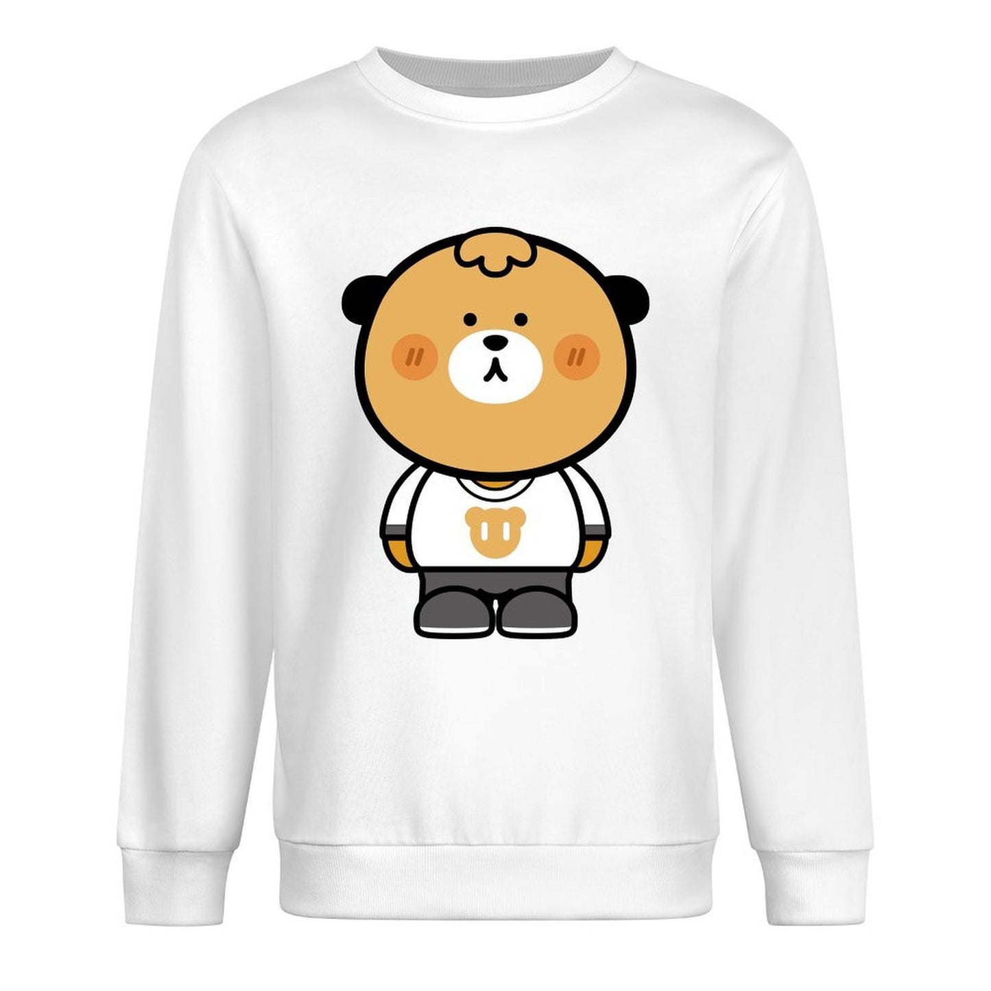 Front Patterned Long Sleeve TopSoftTouch LooseFit