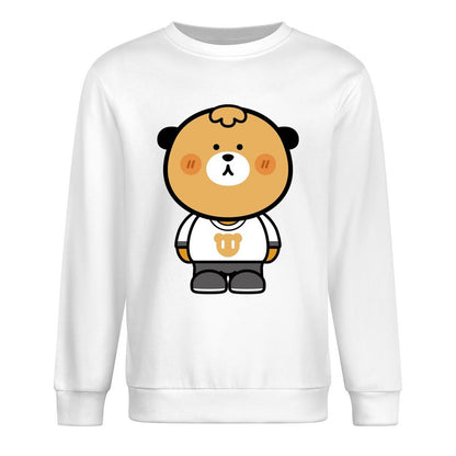 Front Patterned Long Sleeve TopSoftTouch LooseFit