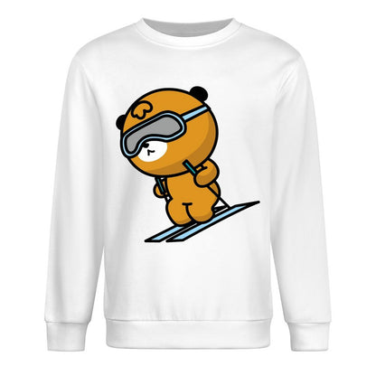 Front Patterned Long Sleeve TopRelaxed Fit Simple