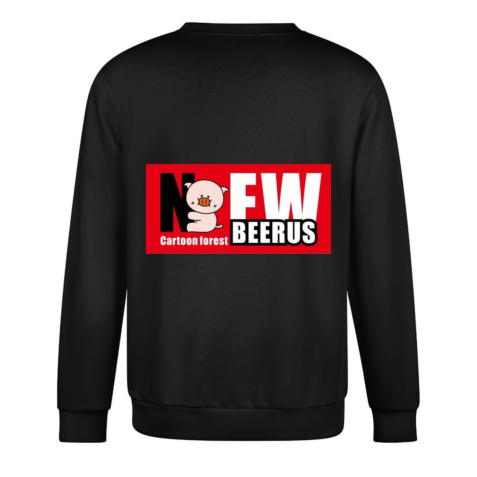 Inkmay Beerus Long Sleeve crew neck sweatshirtRelaxed Fit Batch-Printed Long Sleeve