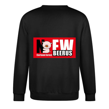 Inkmay Beerus Long Sleeve crew neck sweatshirtRelaxed Fit Batch-Printed Long Sleeve