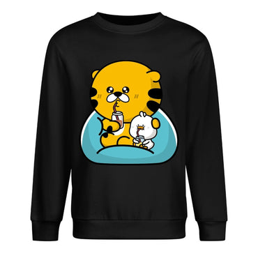 Front Patterned Long Sleeve TopClassicStyle Fade-Proof