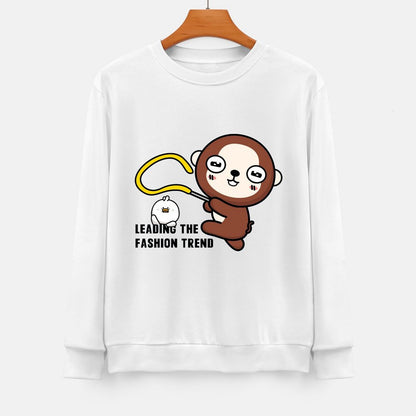 Front Patterned Long Sleeve TopStreetStyle Soft