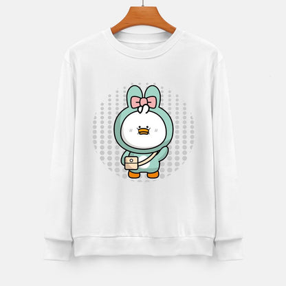 Front Patterned Long Sleeve TopSoftstyle Shrink-Resistant