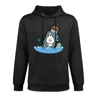 Double-Stitched Plain Front Graphic Hoodies