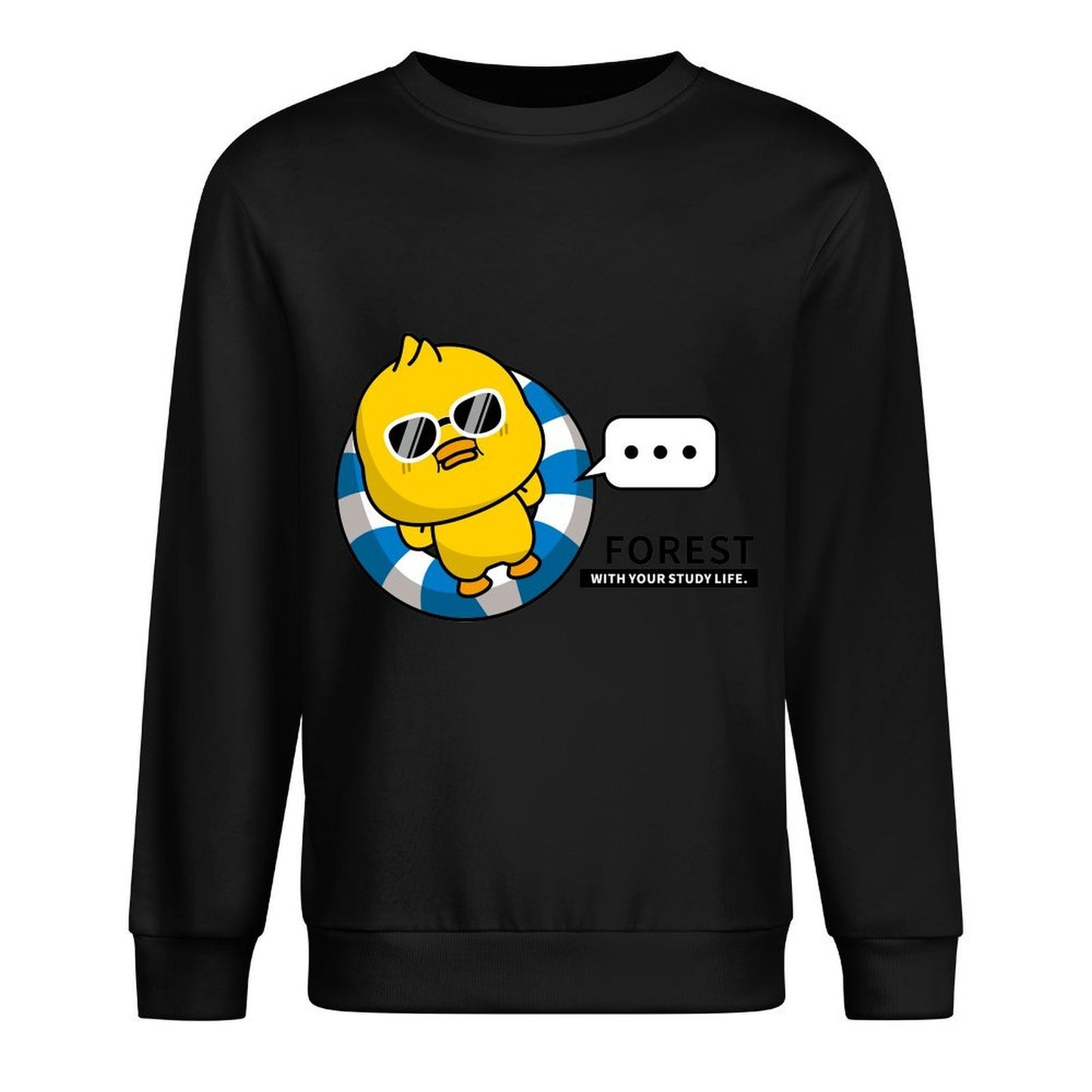 Front Patterned Long Sleeve TopSolid Fade-Proof