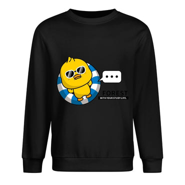 Front Patterned Long Sleeve TopSolid Fade-Proof