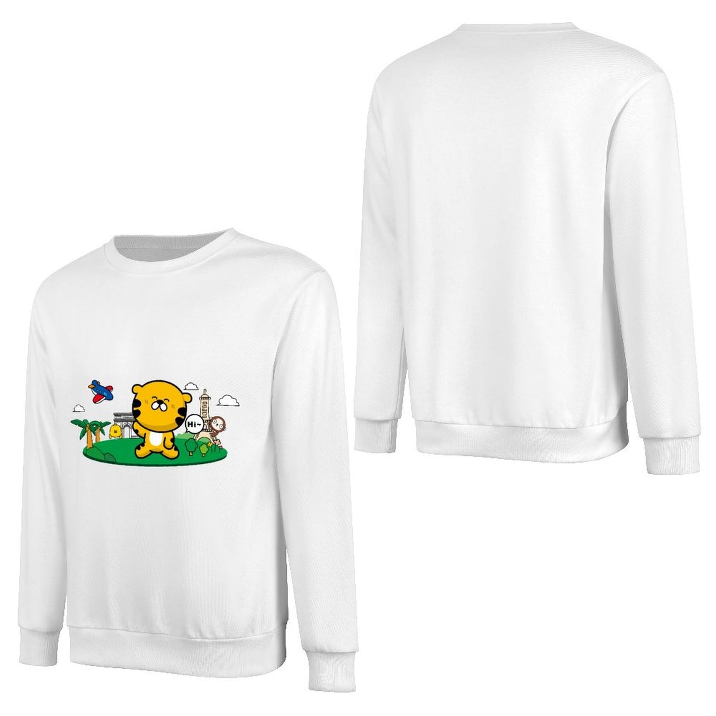 Front Patterned Long Sleeve TopLong Lasting ActiveWear