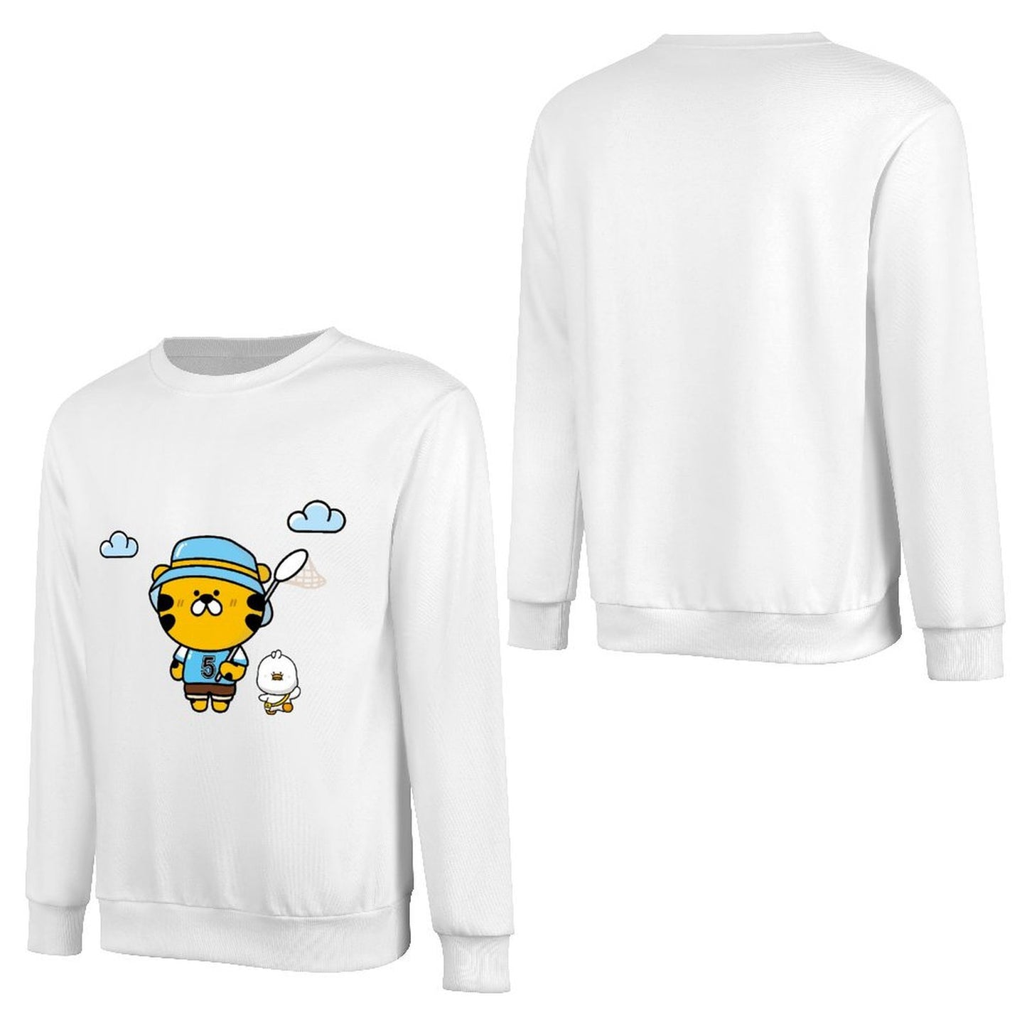 Front Patterned Long Sleeve TopPromotional Relaxed