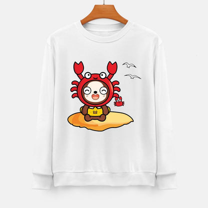 Front Patterned Long Sleeve TopShrink-Resistant Signature