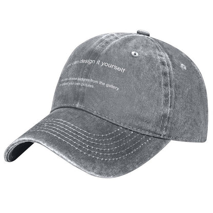 Washed Denim Hat Support personalized design