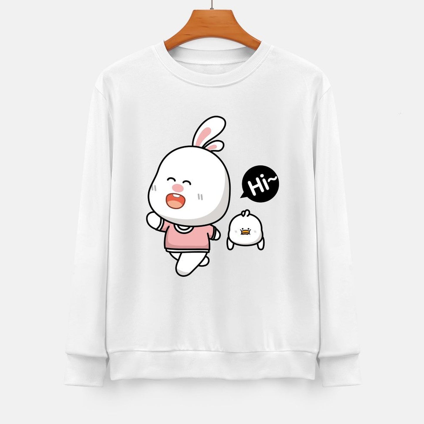 Front Patterned Long Sleeve TopFundraising Double-Stitched