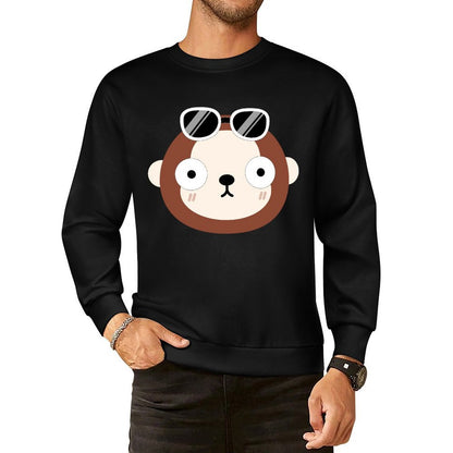 Front Patterned Long Sleeve TopMidweight Basic