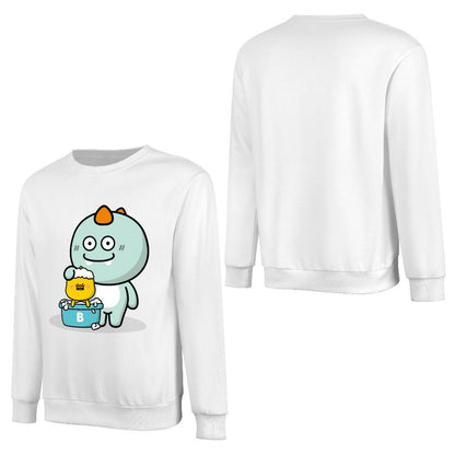 Front Patterned Long Sleeve TopFresh Comfort