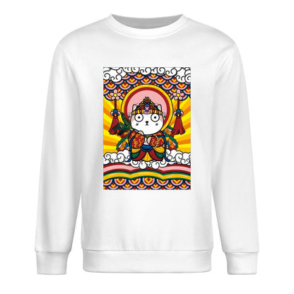 Front Patterned Long Sleeve TopEasyStyle Crew Neck